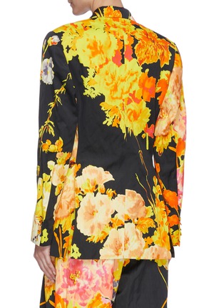 Back View - Click To Enlarge - DRIES VAN NOTEN - Peak lapel floral print blazer