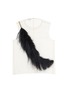Main View - Click To Enlarge - DRIES VAN NOTEN - Long feather embellished mesh top