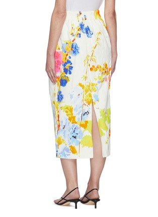 Back View - Click To Enlarge - DRIES VAN NOTEN - Back slit floral print midi skirt