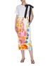 Figure View - Click To Enlarge - DRIES VAN NOTEN - Back slit floral print midi skirt