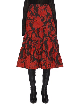 Main View - Click To Enlarge - DRIES VAN NOTEN - 'BTM' floral ruffle skirt