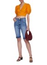 Figure View - Click To Enlarge - C/MEO COLLECTIVE - Thankful puff sleeve crop top