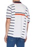 Back View - Click To Enlarge - MARTINE ROSE - Deconstructed stripe polo