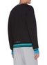 Back View - Click To Enlarge - PARTICLE FEVER - Contrast stripe crewneck fleece sweatshirt