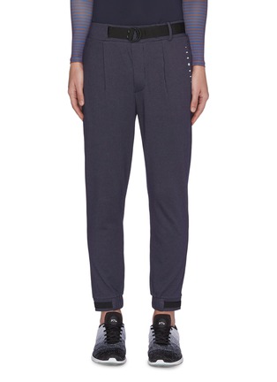 Main View - Click To Enlarge - PARTICLE FEVER - Pinstripe darted belted sweatpants
