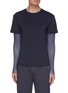 Main View - Click To Enlarge - PARTICLE FEVER - Quickdry layered stripe sleeve T-shirt