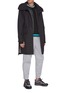 Figure View - Click To Enlarge - PARTICLE FEVER - Water resistant detachable puffer gillet hooded coat