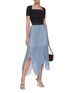 Figure View - Click To Enlarge - C/MEO COLLECTIVE - Check print pleated midi skirt