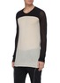 Front View - Click To Enlarge - RICK OWENS  - 'Dustulator' colourblock panelled top
