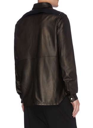 Back View - Click To Enlarge - RICK OWENS  - Lamb leather outershirt jacket