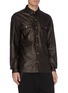Front View - Click To Enlarge - RICK OWENS  - Lamb leather outershirt jacket