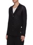 Front View - Click To Enlarge - RICK OWENS  - V-neck snap wool cardigan