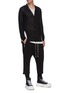 Figure View - Click To Enlarge - RICK OWENS  - V-neck snap wool cardigan