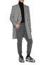 Figure View - Click To Enlarge - JUUN.J - Peak lapel double breast check wool blazer