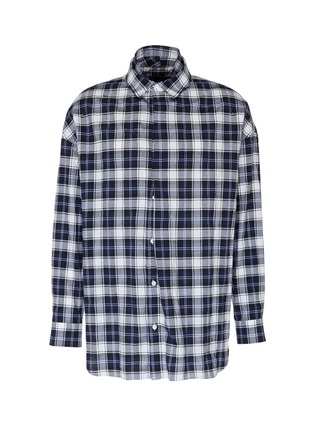 Main View - Click To Enlarge - JUUN.J - Check plaid double placket button-up shirt