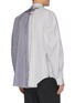 Back View - Click To Enlarge - JUUN.J - Colourblock stripe slogan embroidered button-up shirt