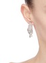 Front View - Click To Enlarge - VENNA - Glass crystal ball drop earrings