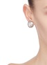 Front View - Click To Enlarge - VENNA - Star sheild chain drop earrings