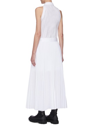 Back View - Click To Enlarge - HELMUT LANG - Pleated Button-up Dress