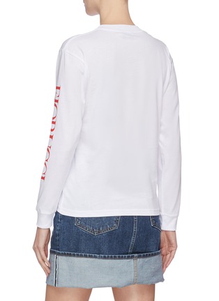 Back View - Click To Enlarge - FIORUCCI - Angel print logo sleeve T-shirt