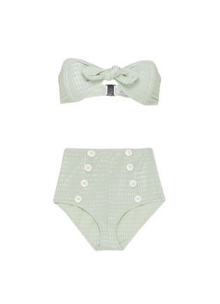 Main View - Click To Enlarge - LISA MARIE FERNANDEZ - 'Poppy' button high waist bikini set