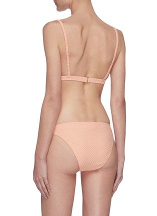 Back View - Click To Enlarge - PEONY - 'Apricot' gathered bow tie keyhole bralette