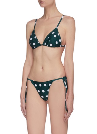 Figure View - Click To Enlarge - PEONY - 'Pebble' string triangle bikini top