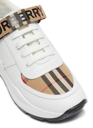 Ronnie' check logo leather sneakers 