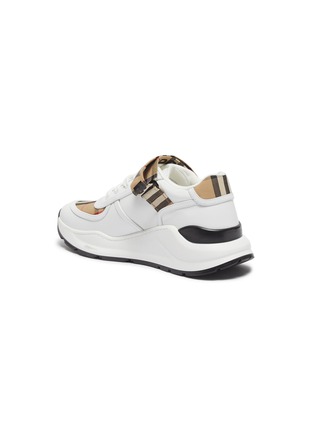  - BURBERRY - 'Ronnie' check logo leather sneakers