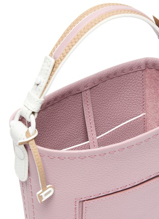 Detail View - Click To Enlarge - DELVAUX - 'Pin Mini' leather bucket bag