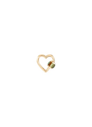 Main View - Click To Enlarge - MARLA AARON - 'Heart' tourmaline 14k yellow gold baguette lock