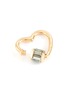 Detail View - Click To Enlarge - MARLA AARON - 'Heart' sapphire 14k yellow gold baguette baby lock