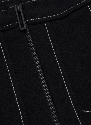Detail View - Click To Enlarge - DION LEE - Contrast topstitch pleated skirt