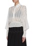 Front View - Click To Enlarge - DION LEE - Sheer pinstripe top
