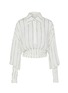 Main View - Click To Enlarge - DION LEE - Sheer pinstripe top