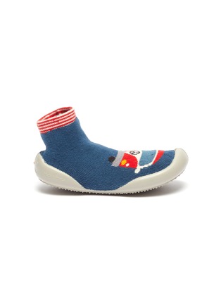Main View - Click To Enlarge Main View - Click To Enlarge - COLLÉGIEN - Caravan intarsia toddler sock knit sneakers