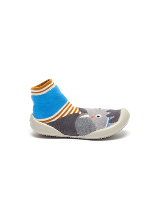 Main View - Click To Enlarge - COLLÉGIEN - Elephant intarsia toddler sock knit sneakers