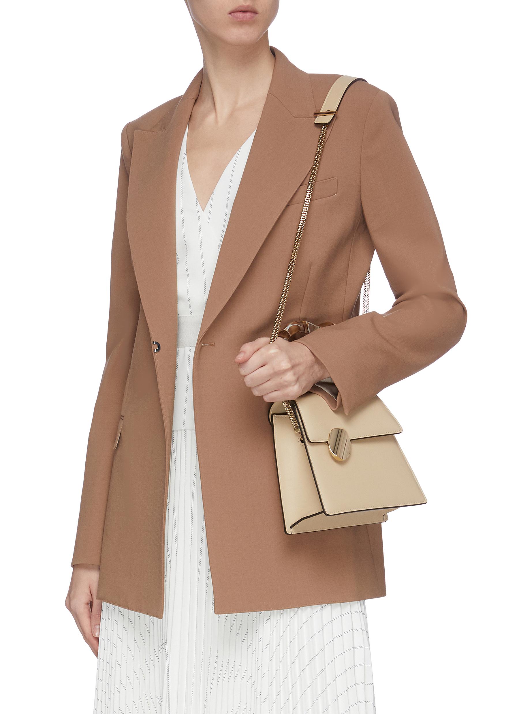 BENEDETTA BRUZZICHES 'BRIGITTA SMALL' KNOTTED HANDLE LEATHER CROSSBODY BAG