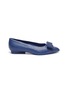 Main View - Click To Enlarge - SALVATORE FERRAGAMO - 'Viva' python-embossed leather skimmer flats