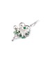 Detail View - Click To Enlarge - SAMUEL KUNG - Diamond sapphire jade 18k white gold cat earrings