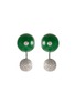 Main View - Click To Enlarge Main View - Click To Enlarge - SAMUEL KUNG - Diamond jade 18k white gold earrings