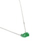 Detail View - Click To Enlarge - SAMUEL KUNG - Diamond jade 18k white gold pendant necklace – 16''