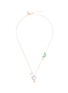 Main View - Click To Enlarge - SAMUEL KUNG - Diamond jade 18k rose gold star and moon necklace – 18''