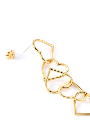 Detail View - Click To Enlarge - NUMBERING - Heart chain drop earrings