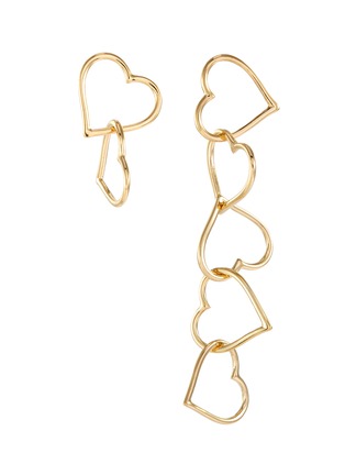 Main View - Click To Enlarge - NUMBERING - Heart chain drop earrings