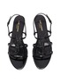 Detail View - Click To Enlarge - SAINT LAURENT - Cassandra' strass calfskin leather sandals