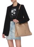 Front View - Click To Enlarge - SAINT LAURENT - Niki' domesticated calf leather shopper tote bag