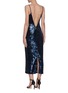 Back View - Click To Enlarge - GALVAN LONDON - 'Midnight' mirrored bustier midi dress