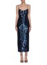 Main View - Click To Enlarge - GALVAN LONDON - 'Midnight' mirrored bustier midi dress
