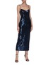 Figure View - Click To Enlarge - GALVAN LONDON - 'Midnight' mirrored bustier midi dress